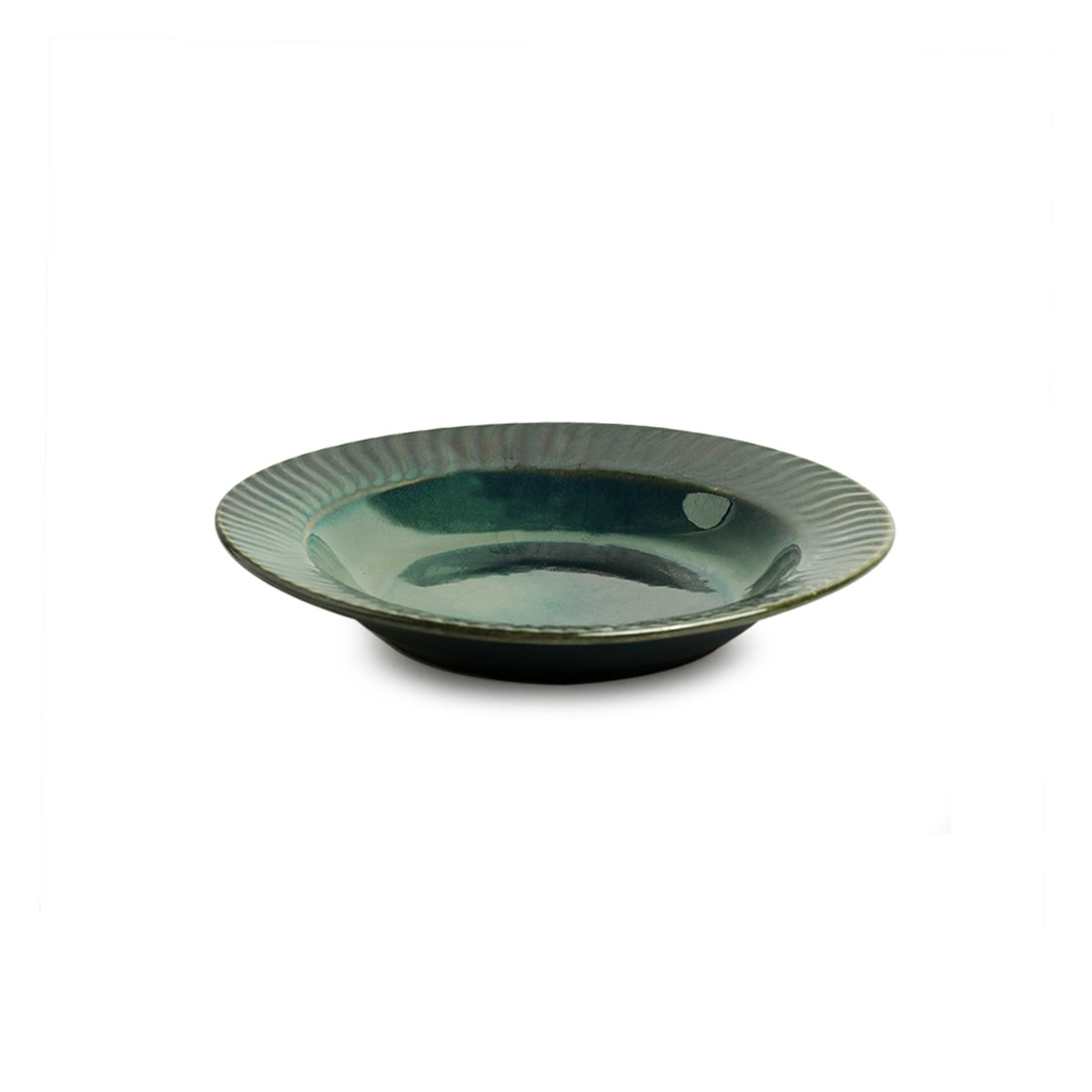 'Coral Reef' Ceramic Pasta Plate (Hand Glazed Studio Pottery, Microwave Safe)