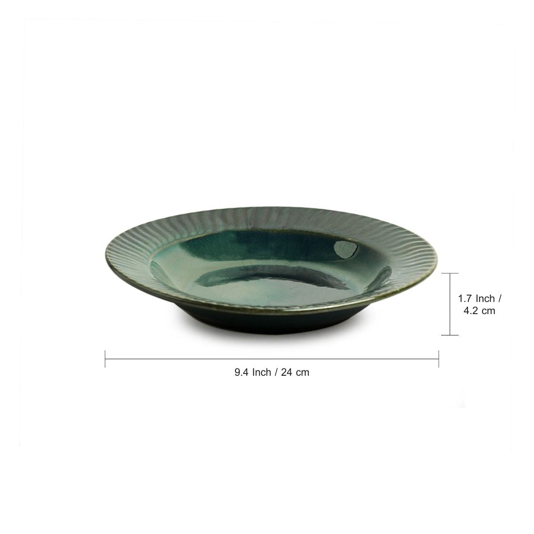 'Coral Reef' Ceramic Pasta Plate (Hand Glazed Studio Pottery, Microwave Safe)