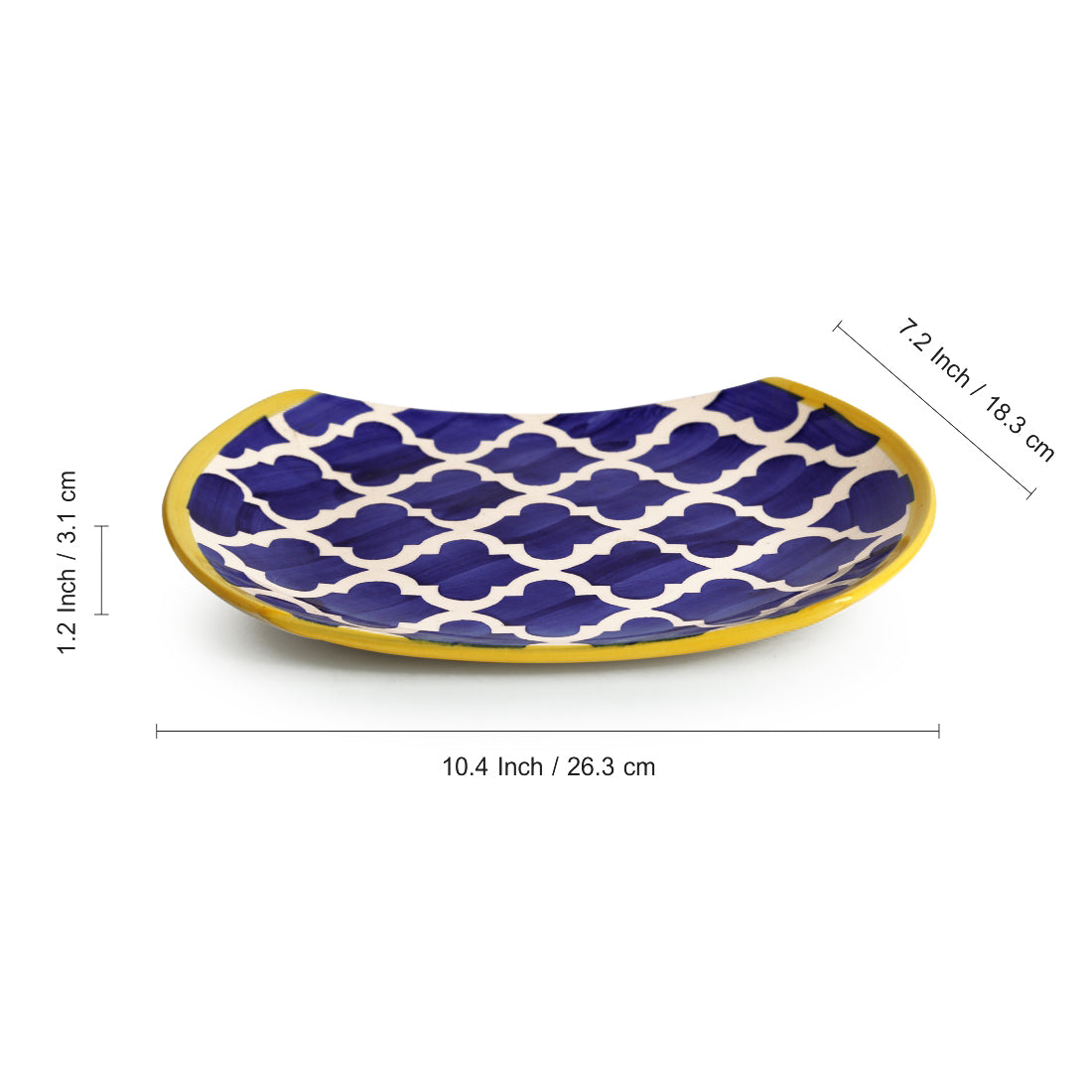 'Moroccan Platter Package' Hand-Painted Plates In Ceramic (25.4 cm, Set Of 6)