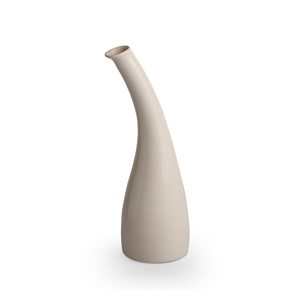 'Minimalistic Tilted Modern' Decorative Ceramic Vase (Handglazed Studio Pottery, 31 cm)