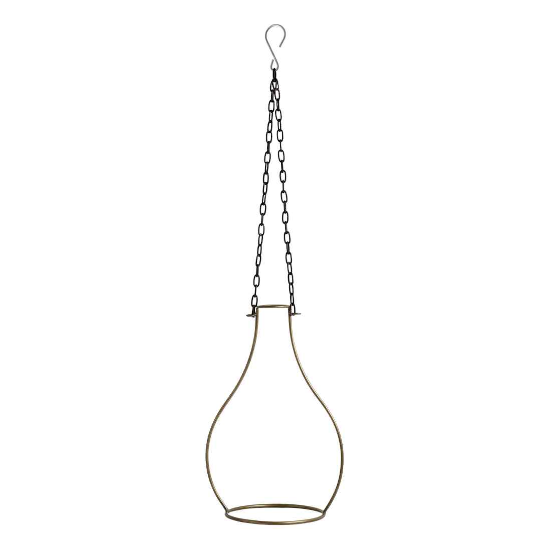 Modern Glass Garden' Test Tube Hanging Planter/Vase (25.4 cm | Golden)