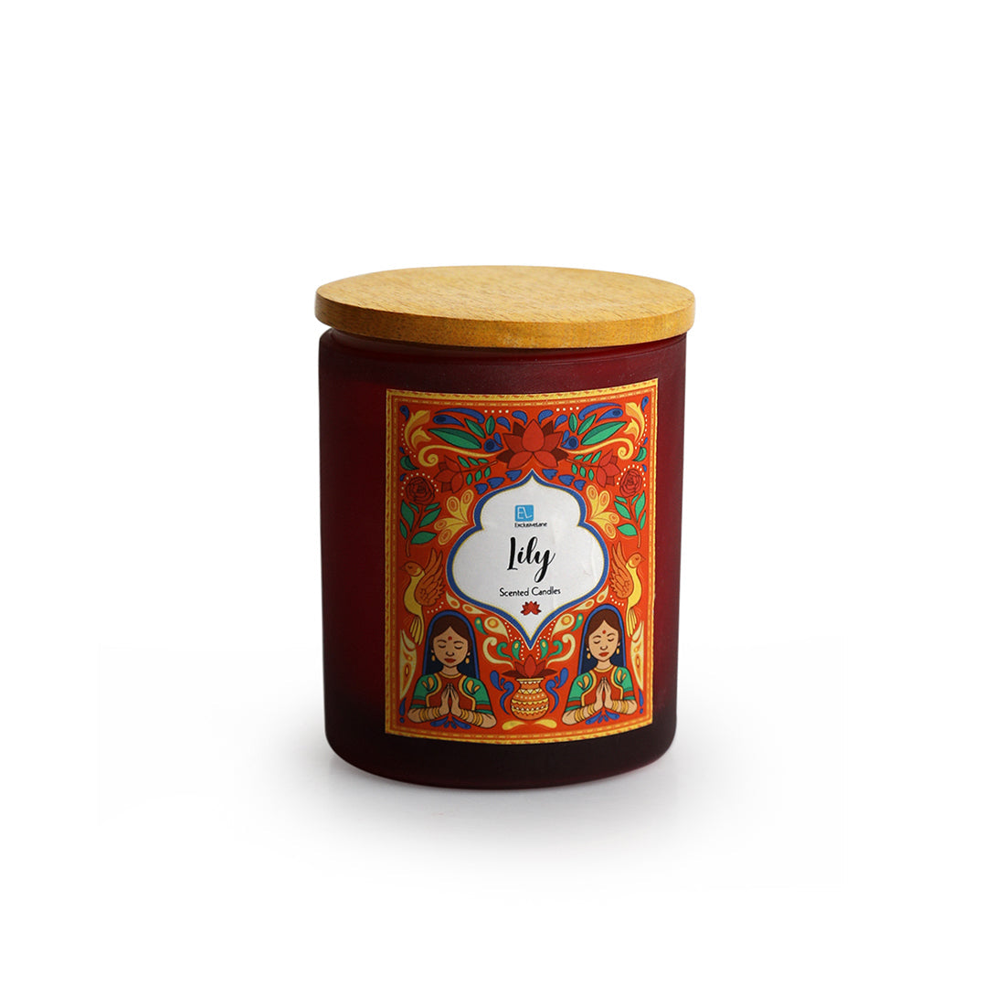 Lily' Handmade Wax Jar Scented Candle (40 Hours Burn Time, Soy Blend, Reusable Jar)