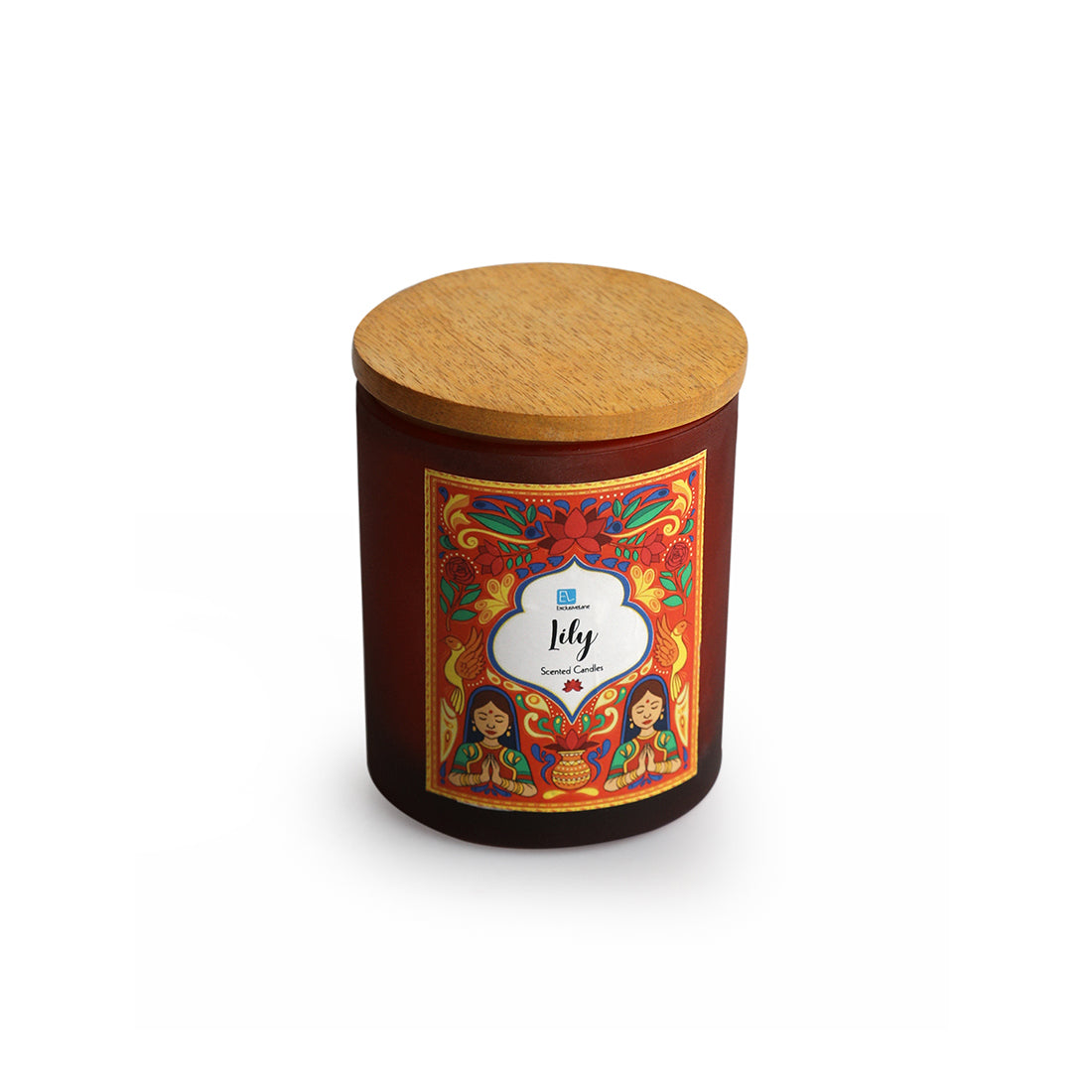 Lily' Handmade Wax Jar Scented Candle (40 Hours Burn Time, Soy Blend, Reusable Jar)