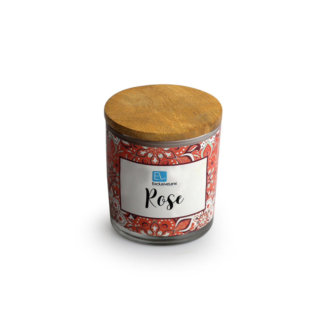 Rose' Handmade Wax Jar Scented Candle (28 Hours Burn Time, Soy Blend, Reusable Jar)