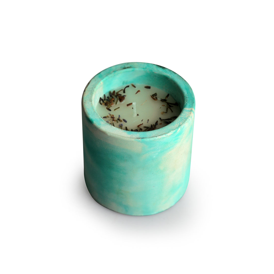 Lavender' Handmade Wax Concrete Jar Scented Candle (28 Hours Burn Time, Soy Blend)
