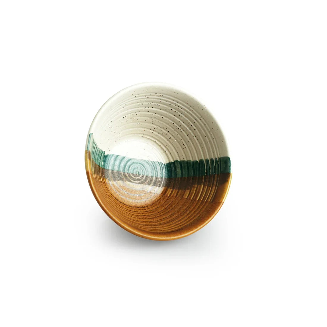 'Zen Garden' Hand Glazed Ceramic Serving Bowls (Set of 2, 300 ml, Microwave Safe)