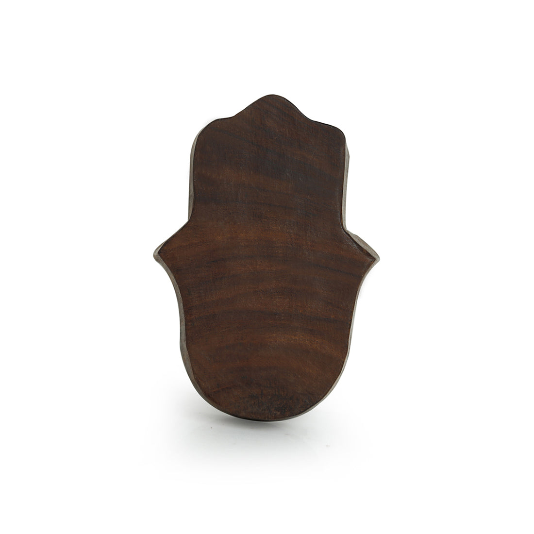 'Radiant Palm' Hand-Carved Blocks Tea-Light Holders In Sheesham Wood (Set of 2)