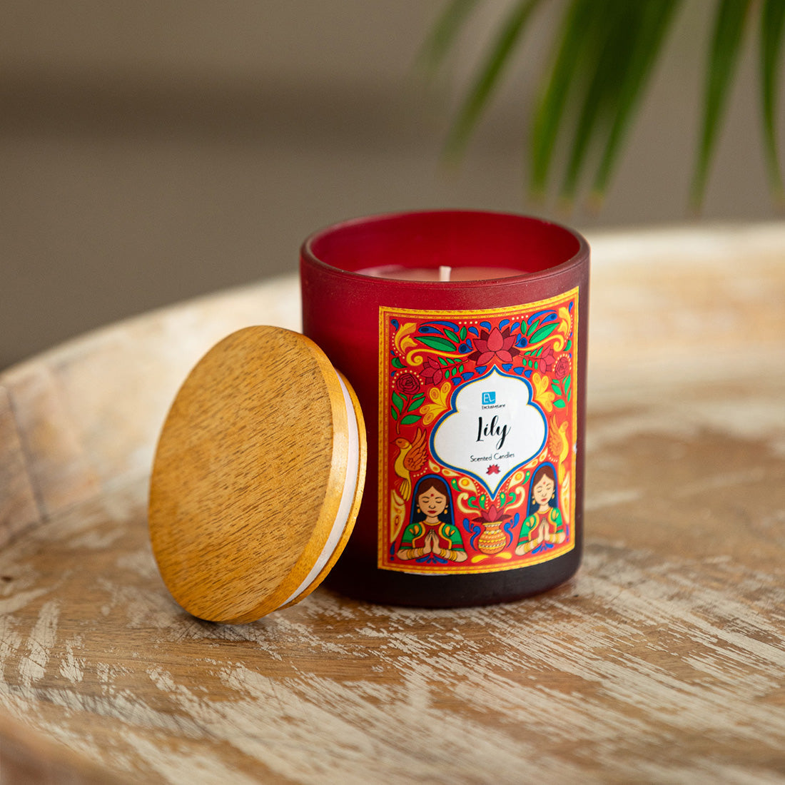Lily' Handmade Wax Jar Scented Candle (40 Hours Burn Time, Soy Blend, Reusable Jar)