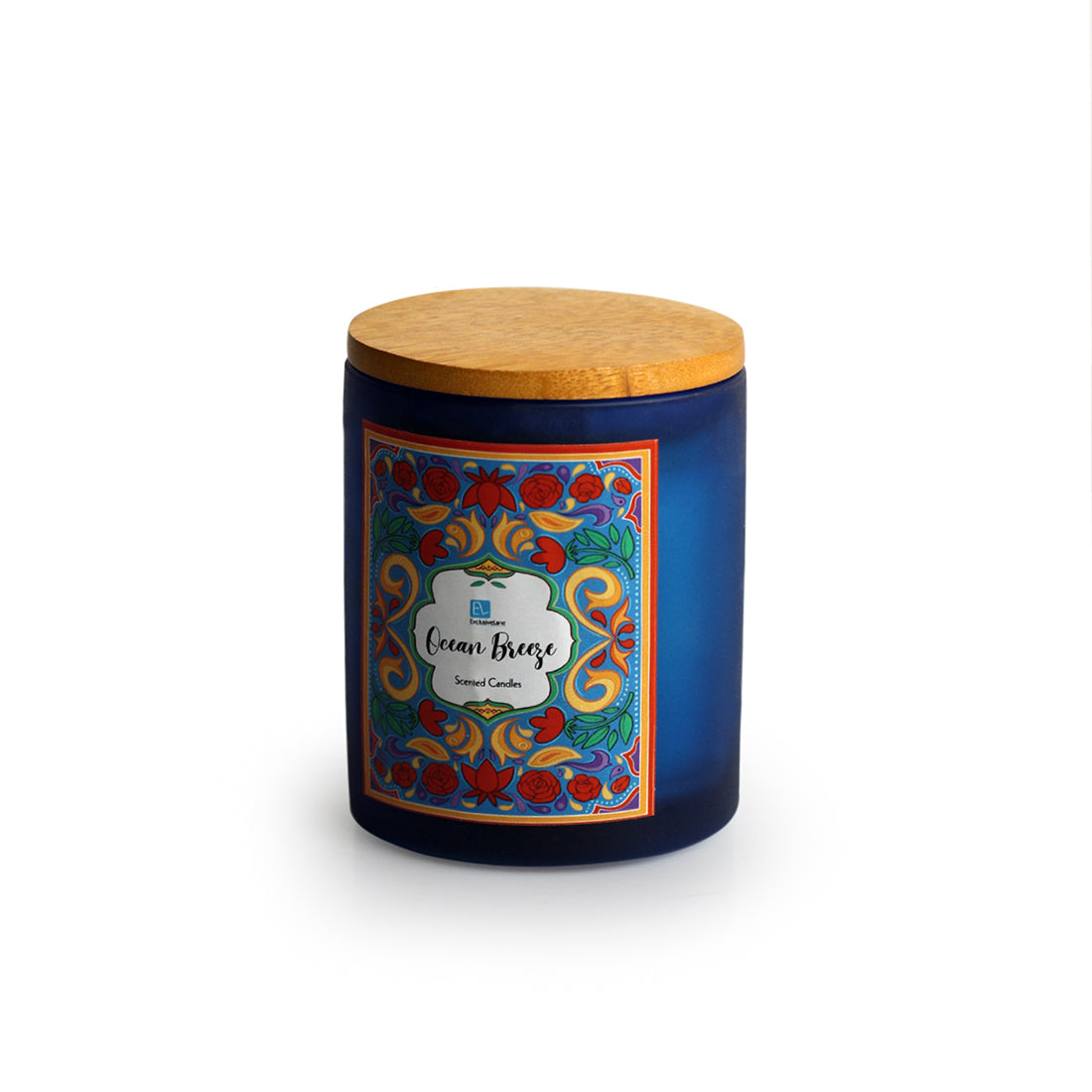 Ocean Breeze' Handmade Wax Jar Scented Candle (40 Hours Burn Time, Soy Blend, Reusable Jar)